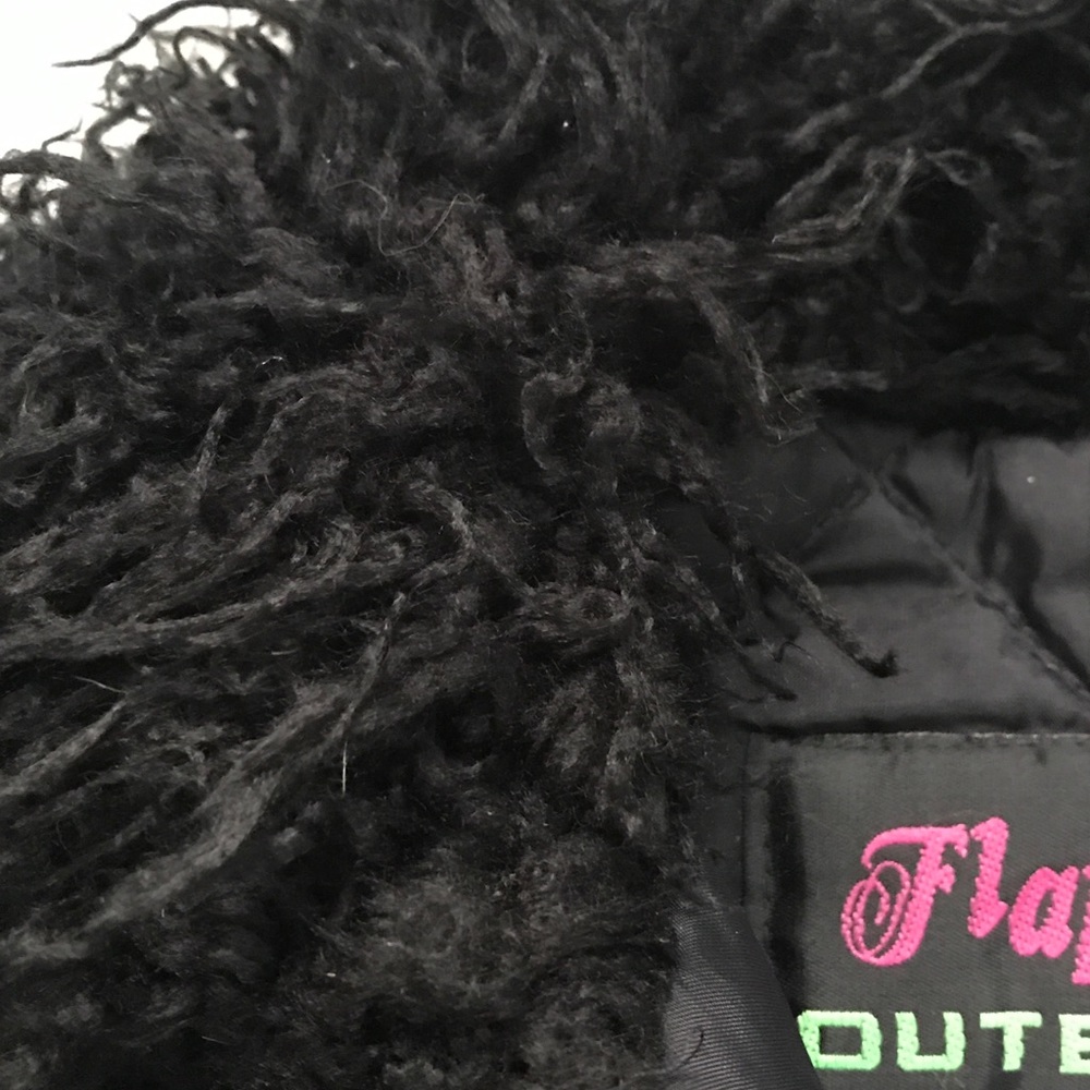 Like new boutique Flapdoodles poodle fur coat Sz 7 - Picture 4 of 5